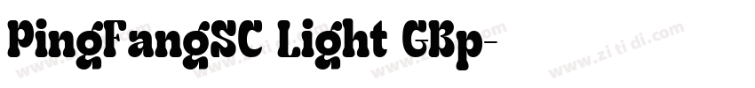 PingFangSC Light GBp字体转换